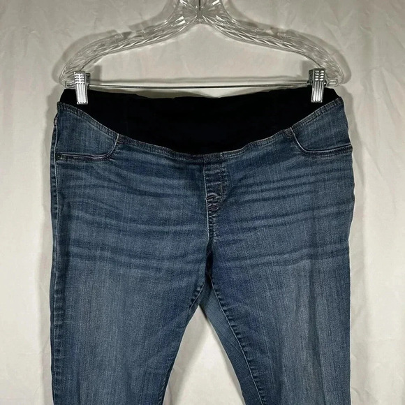 isabel Maternity Jeans Women's 14 Medium Wash Pull On Stretchy - Picture 2 of 10